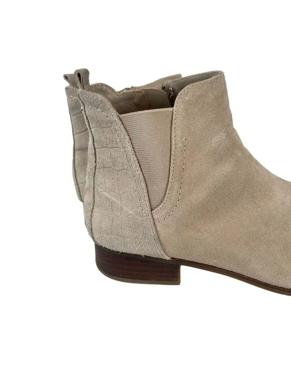 Aldo Torwenflex Chelsea Boots Women 9 Natural Almond Toe Slip On Ankle Boot